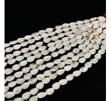 Нить кварц розовый капля 10*14мм