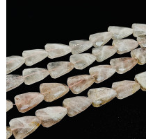 Нить кварц розовый виток грань 22*30мм