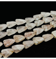 Нить кварц розовый виток грань 22*30мм