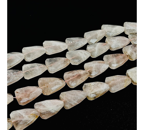 Нить кварц розовый виток 22*30мм