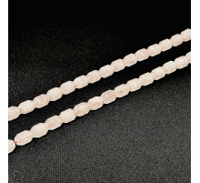 Нить кварц розовый бочонок грань 10*14мм