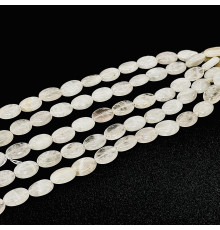 Нить кварц розовый овал 13*18мм