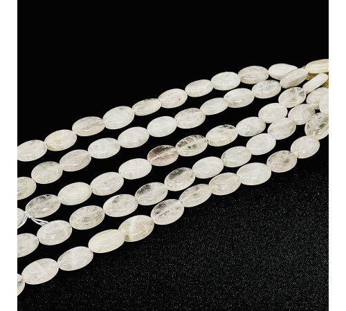 Нить кварц розовый овал 13*18мм