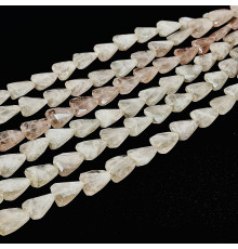 Нить кварц розовый виток грань 14*19мм