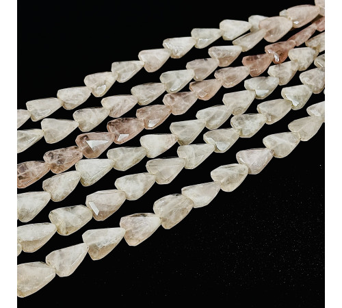 Нить кварц розовый виток 14*19мм