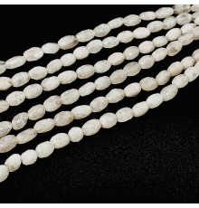 Нить кварц розовый бочонок грань 11*16мм