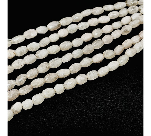 Нить кварц розовый бочонок грань 11*16мм