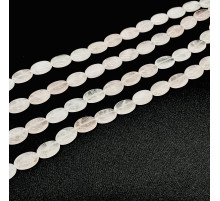 Нить кварц розовый овал 13*19мм