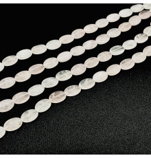 Нить кварц розовый овал 13*19мм