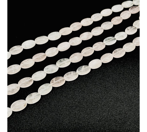 Нить кварц розовый овал 13*19мм