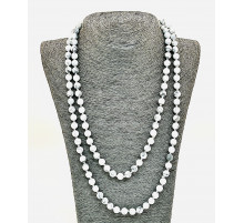 Бусы агат кахолонг белый 8мм