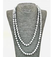 Бусы агат кахолонг белый 8мм