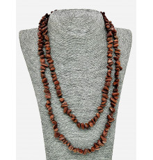 Бусы авантюрин коричневый синтетика крошка 5*9мм