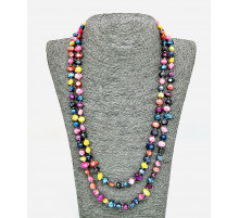 Бусы пресноводный жемчуг глазурированный самоцвет фриформ 8*10мм