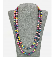 Бусы пресноводный жемчуг глазурированный самоцвет фриформ 8*10мм