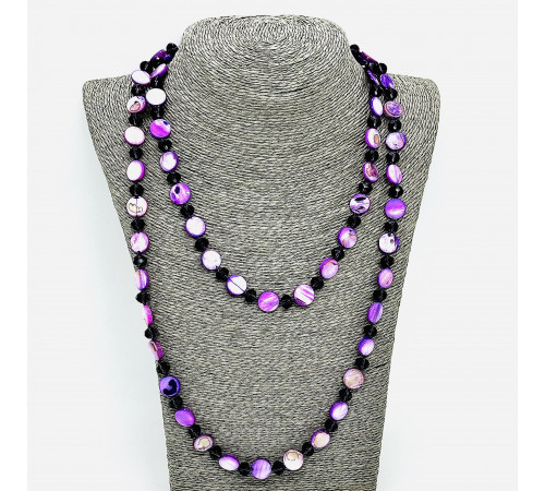 Бусы перл, алмазное стекло фиолетовый 11, 8мм