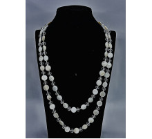 Бусы перламутр, алмазное стекло белый 11, 8мм