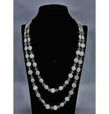 Бусы перламутр, алмазное стекло белый 11, 8мм