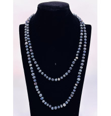 Бусы пресноводный жемчуг черный 8мм