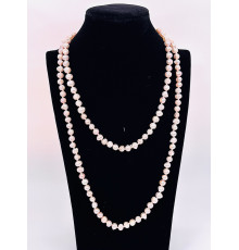 Бусы пресноводный жемчуг персиковый 8мм