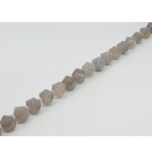 Нить агат серый виток через бисер