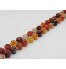 Нить агат рыжий виток через бисер