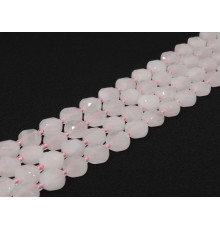 Нить кварц розовый таблетка грань 10 мм