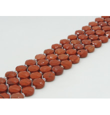 Нить яшма красная таблетка грань 10 мм