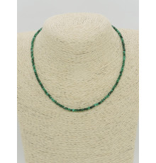 Бусы-чокер малахит куб грань 2,5*2,5 мм