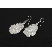 Серьги ювелирный сплав плоская ягода 30*21мм 