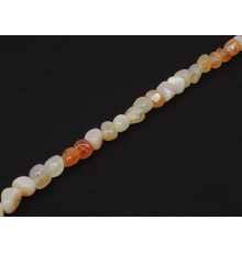 Нить агат галтовка светло-рыжий 11*9-9*9 мм
