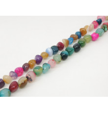 Нить агат галтовка самоцветы 13*9-11*10 мм
