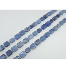 Нить авантюрин синий прямоугольник скруглённый 15*12-12*10 мм