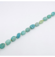 Нить амазонит голубой окат 10-12*15-17мм
