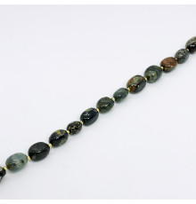 Нить яшма океаническая окат 10-12*15-17мм