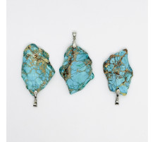 Кулон варисцит фриформ голубой 26-38*36-53мм