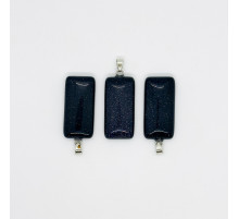 Кулон авантюрин синий синтетический 20*40мм