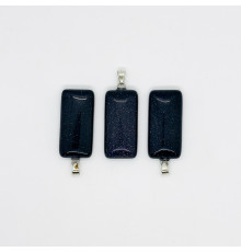 Кулон авантюрин синий синтетический 20*40мм