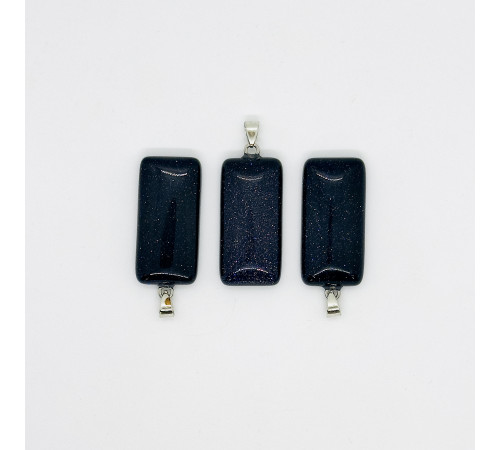 Кулон авантюрин синий синтетический 20*40мм