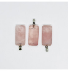 Кулон кварц розововый 20*40мм