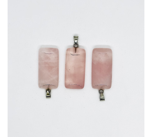 Кулон кварц розововый 20*40мм
