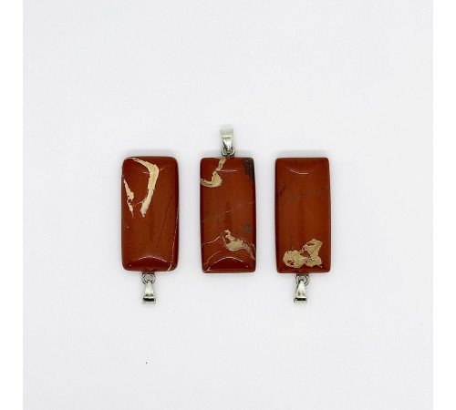 Кулон яшма красная 20*40мм
