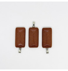 Кулон авантюрин коричневый синтетический 20*40мм