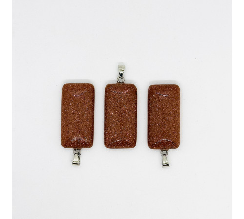 Кулон авантюрин коричневый синтетический 20*40мм