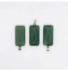 Кулон авантюрин зеленый натуральный 20*40мм