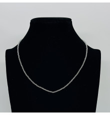 Бусы-чокер ювелирное стекло белое 2мм