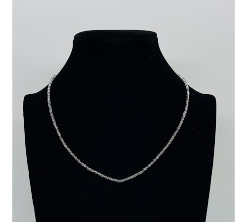 Бусы-чокер ювелирное стекло белое 2мм