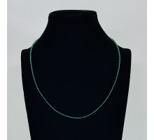 Бусы-чокер ювелирное стекло изумрудное 2мм - 46 см		