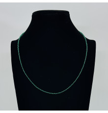 Бусы-чокер ювелирное стекло изумрудное 2мм - 46 см		