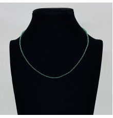 Бусы-чокер ювелирное стекло изумрудный 2мм - 39см	